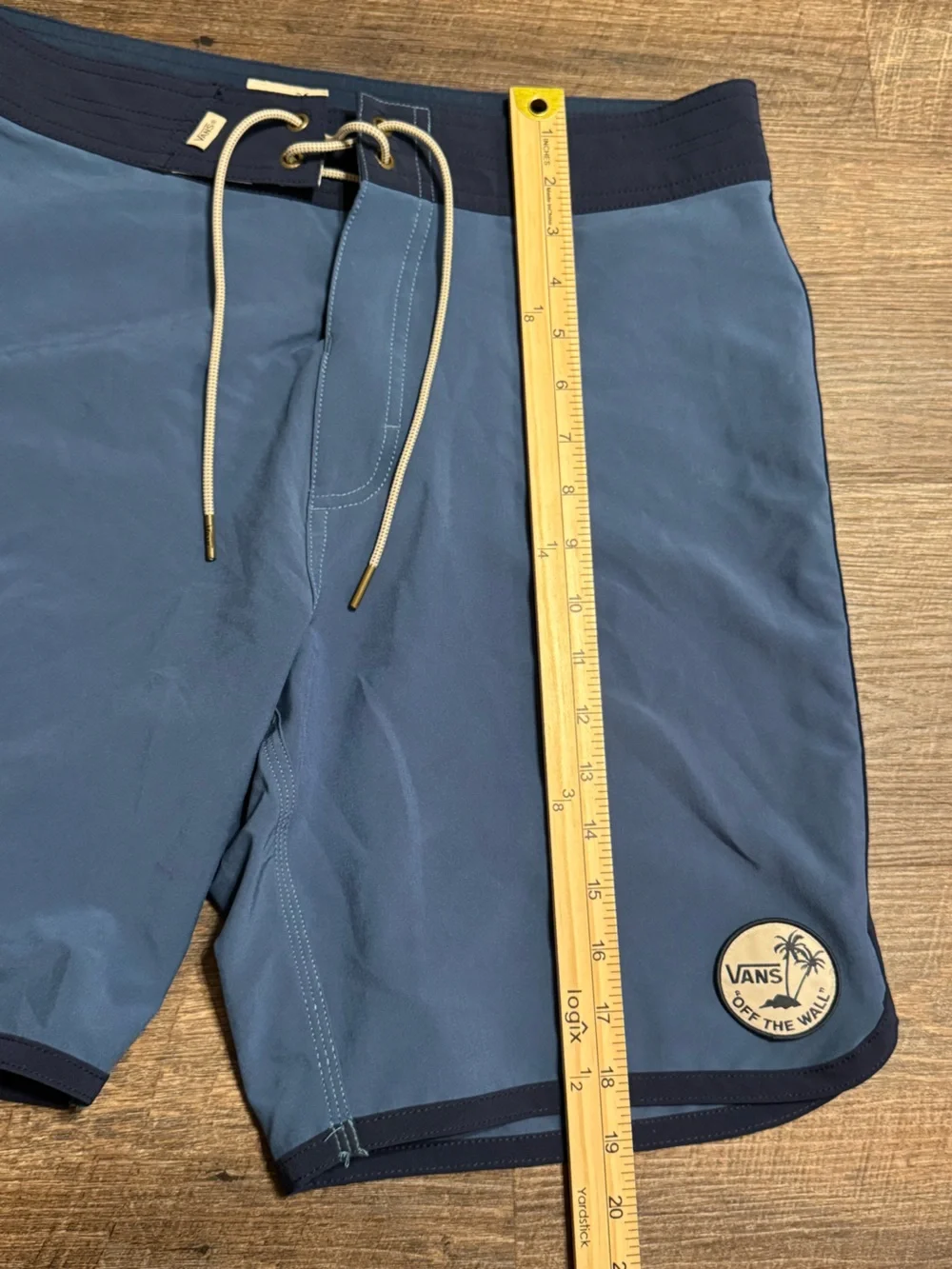 Vans Men’s Blue Everride Scalloped Boardshorts Sz 32